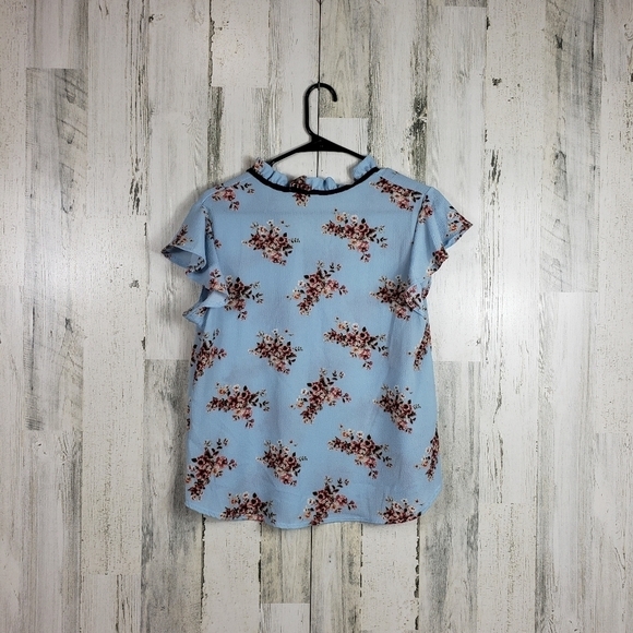 Tiffany and grey blue top size small petite - Picture 4 of 9